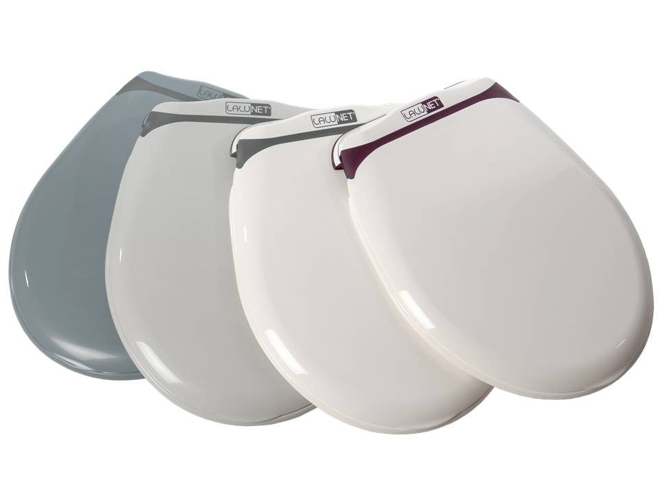 Abattant et lunette WC Blanc / Gris - Lalunet